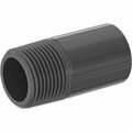 Bsc Preferred Thick-Wall Dark Gray PVC Pipe Nipple for Water Threaded on One End 3/4 NPT 2 Long 9173K34